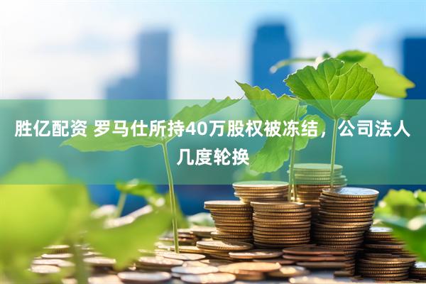 胜亿配资 罗马仕所持40万股权被冻结，公司法人几度轮换